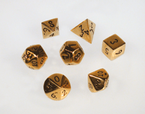 Gold plated dice